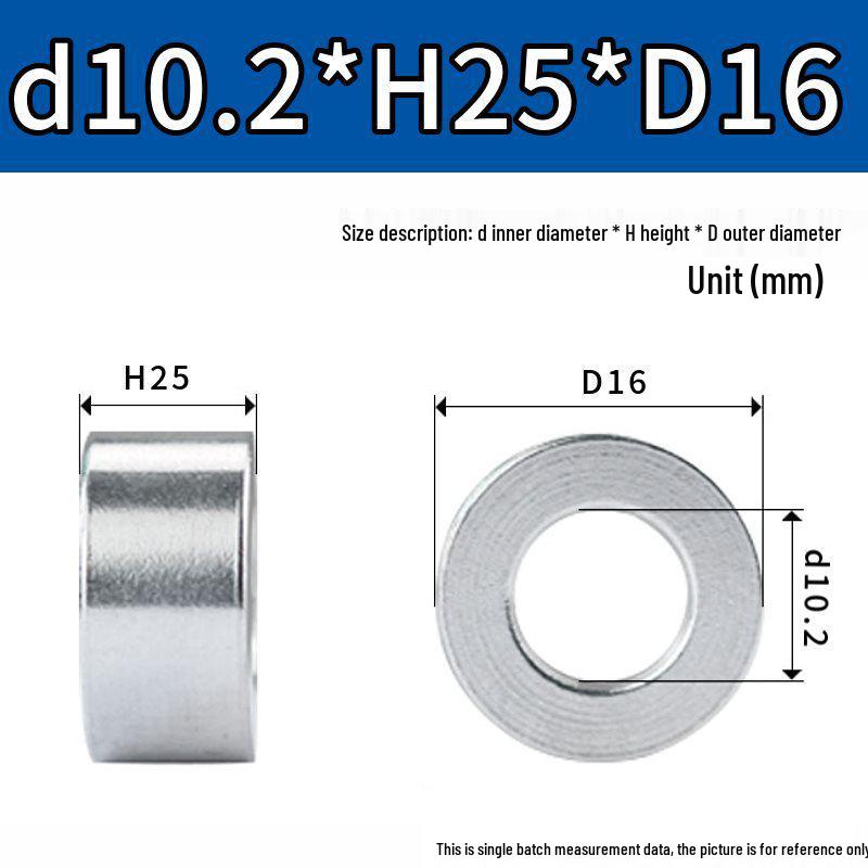 M8M10 Aluminum Alloy Thickened Round Hollow Spacer Sleeve