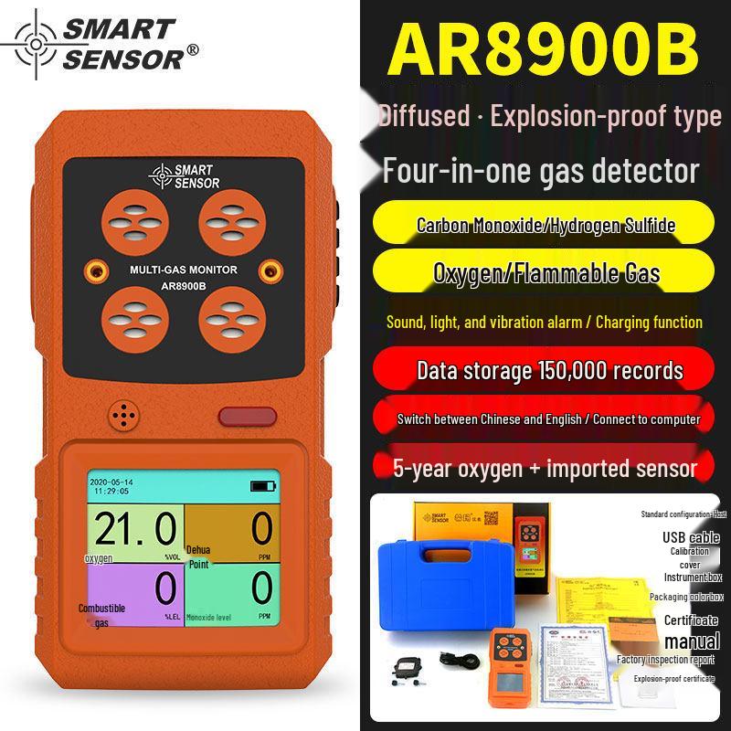 SMART-SENSOR Xima AR8900S Portable 4-in-1 Gas Detector