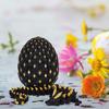 3D Printed Dragon Egg Figurine Movable Joints Luminous Loong Figure Fidget Toy Dragon Egg with Articulated Dragon Inside Decoration Ornament