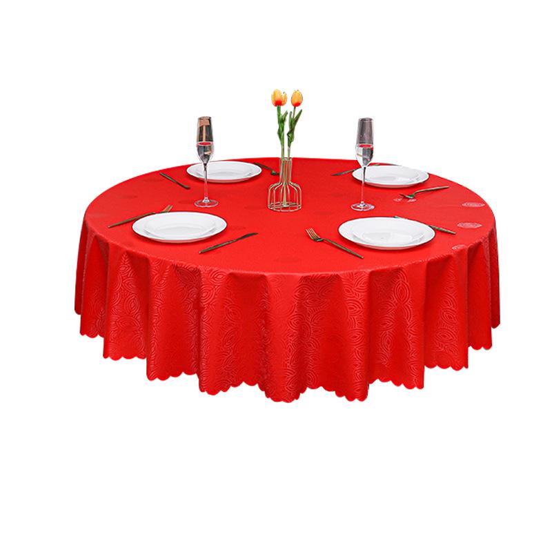 European Waterproof Tablecloth Fabric Oil-Proof And Anti-Scalding Leave-In Tablecloth Hotel Household Round Round Table Dining Table Cloth Tablecloth
