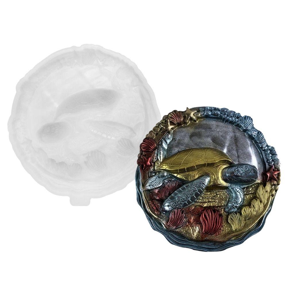 Sea Turtle Silicone Molds Crabs Gypsum Mold Hot 3D Resin Crafts Silicone Mold  Home Decoration