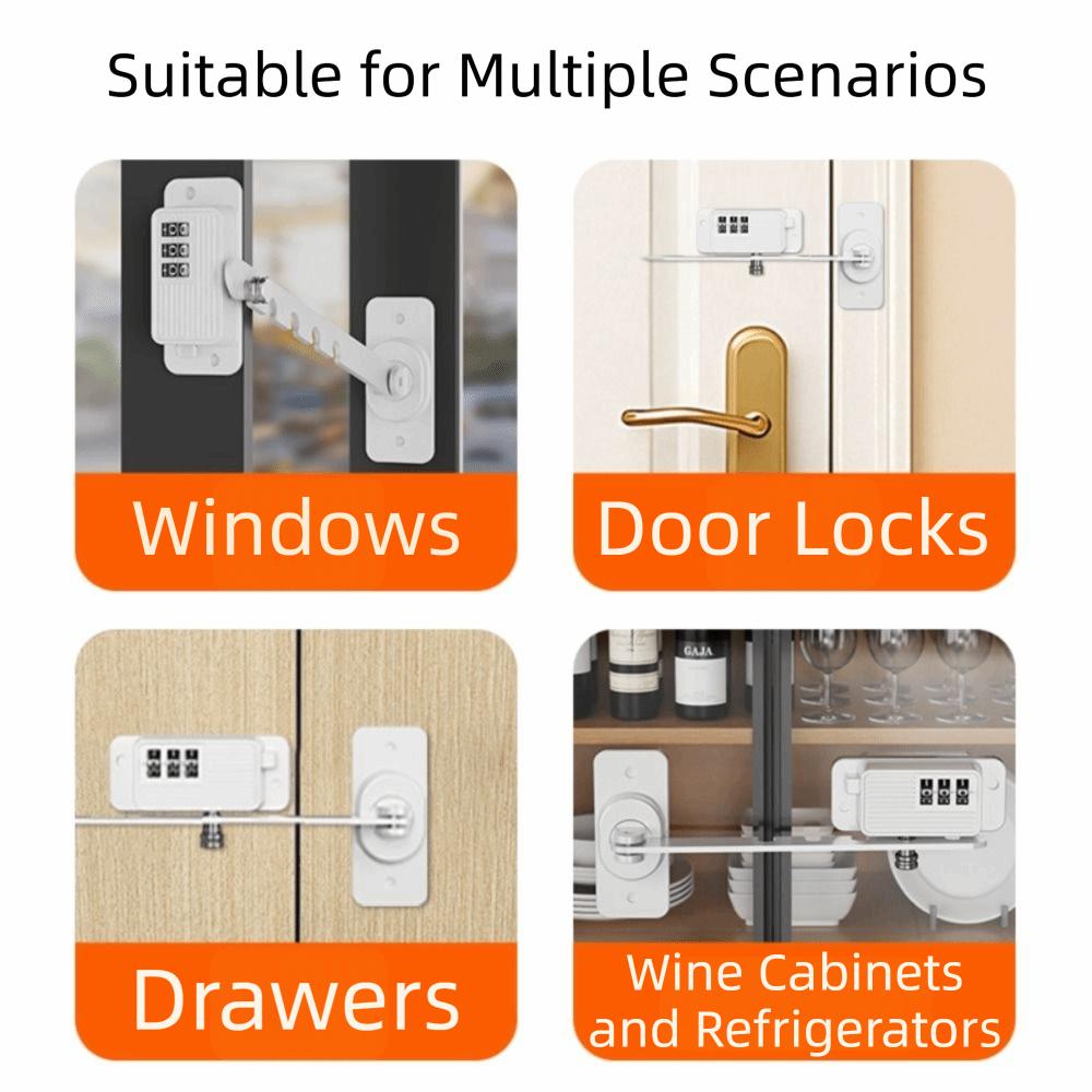 Self-adhesive Digital Password Lock Strong Fixation Coded Lock System  Window Security