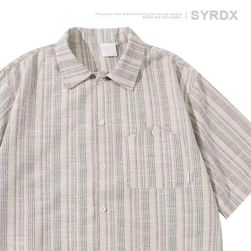Summer Clothing Men'S Retro Casual Shirt Student Loose Niche Design Fun New Men'S Top For Outdoor Wear