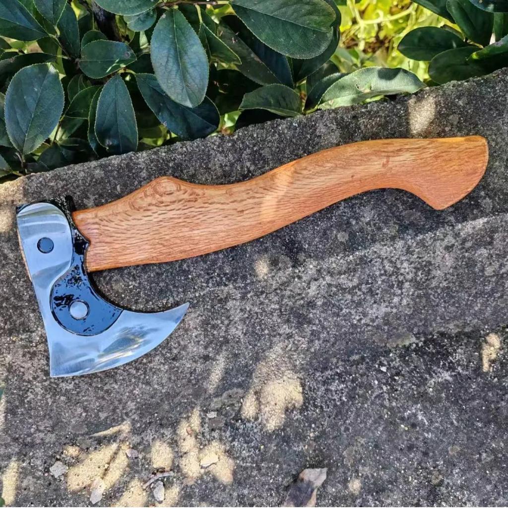 High-carbon Steel Axe Multi-functional Portable Axe Camping Emergency Survival Equipment, Household Firewood Splitting Hand Tool