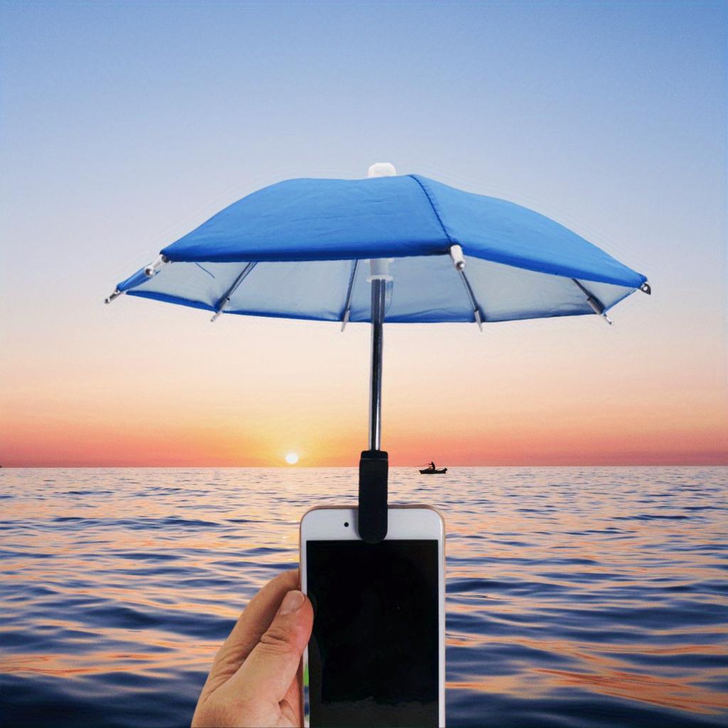 27cm Mobile Phone Holder Creative Mini Umbrella Outdoor Cycling Mobile Phone Sunscreen Umbrella Portable Outdoor Rain Accessorie