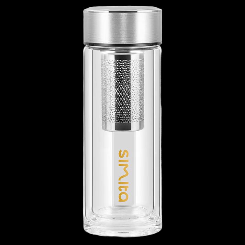 Schmidt Double-Layer Insulated Glass Tea Cup with Extended Filter