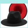 Vintage Woll-Fedora-Hut mit breiter Krempe für Herren Damen Sommer Sonnenschutz
