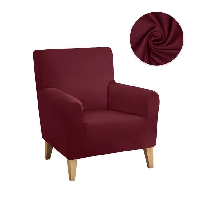 Wasserdichter Stoff-Einzelsofabezug, karierte Elastizität, Anti-Rutsch-Bezüge für Sessel, Einzelstuhlbezug für Zuhause und Wohnzimmer