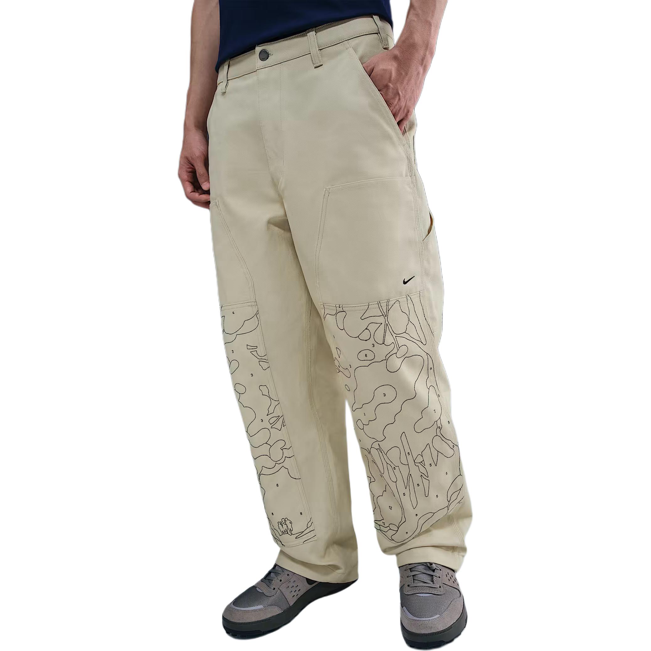 

Nike Pattern Pocket Straight Leg Casual Pants Men bottoms Light-Khaki HV0898-229 36
