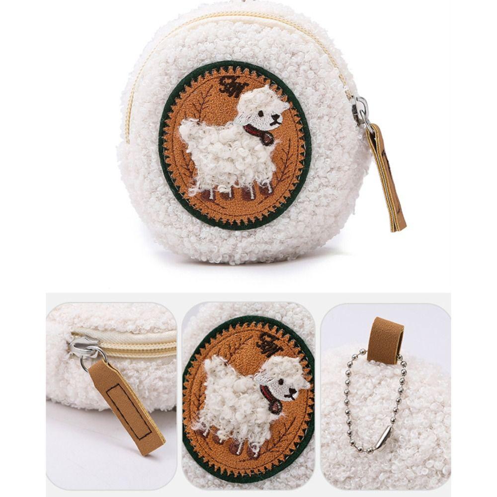 Pendant Small Makeup Bag Bear Earphone Bag Fashion Plush Coin Purse Keychain  Daily