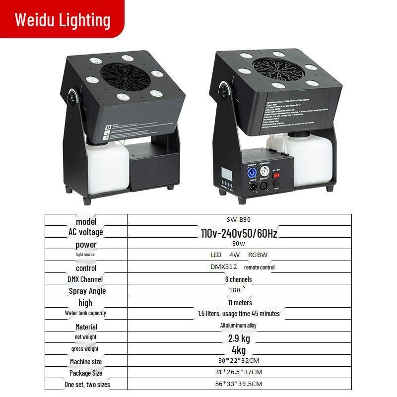 90W RGBA LED Bubble Machine for Parties