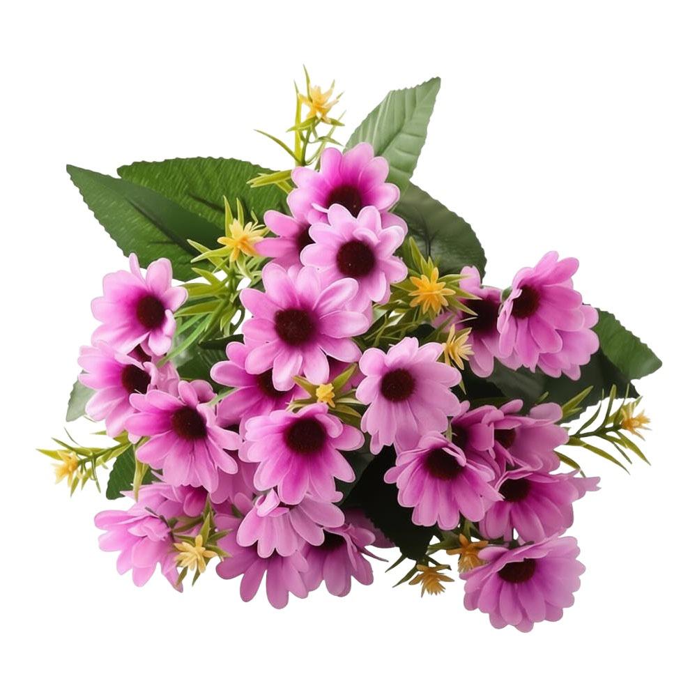 

20 Heads Artificial Flowers DIY Flower Floral Arrangement Daisies Bouquets Multicolor Realistic Fake Flowers Home Decoration темно-розовый