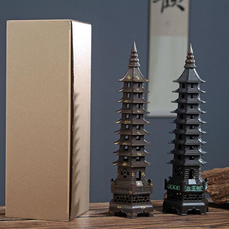 YXY Nine Layer God of Literature Tower Incense Burner Metal 31cm Apply Stick Incense Holder for Zen Home Decor High-end Gifts X1