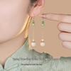 Women's Summer Style Fresh Pearl Earrings, High-End Hanfu Accessories, 925 Sterling Silver