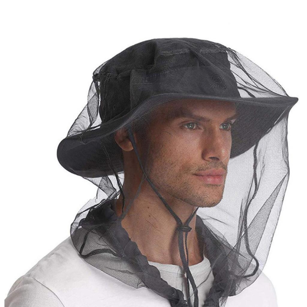 Outdoor Fishing Bee Bite Hat Mesh Cover Mosquito Insect Head Bug Face Fishing Mesh Hat Camping F5H9