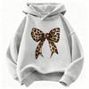 Vintage Leopard Bow Print T Shirts Y2k Girls Reto Hoodies Children's Sweatshirt Hoody Girls Casual Hoodies Y2k Clothes