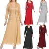 Women's Plus Size Lace Cardigan & Chiffon Long Dress Set 9957