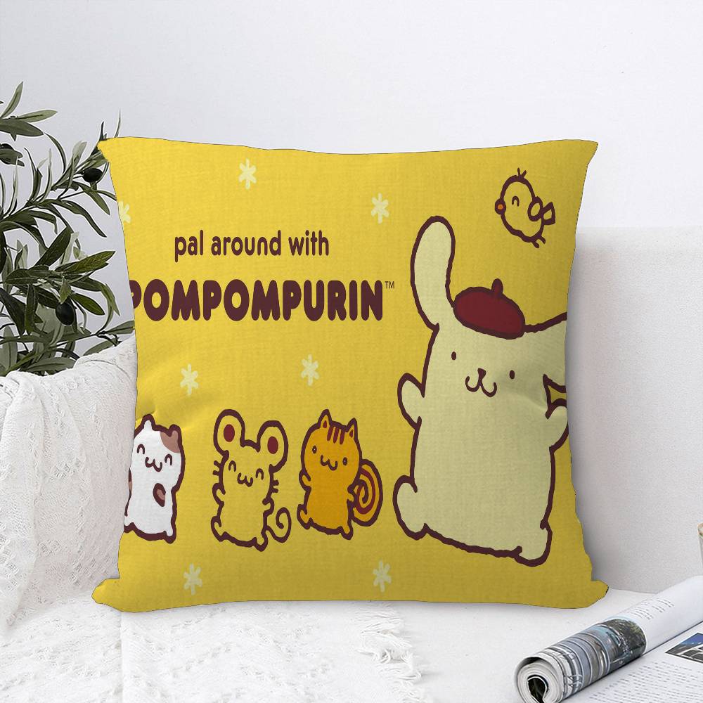 

Pom-pom-Purin Personalized Picture Text Home Decorative Pillows Household Gifts 45x45cm 12x12Inch