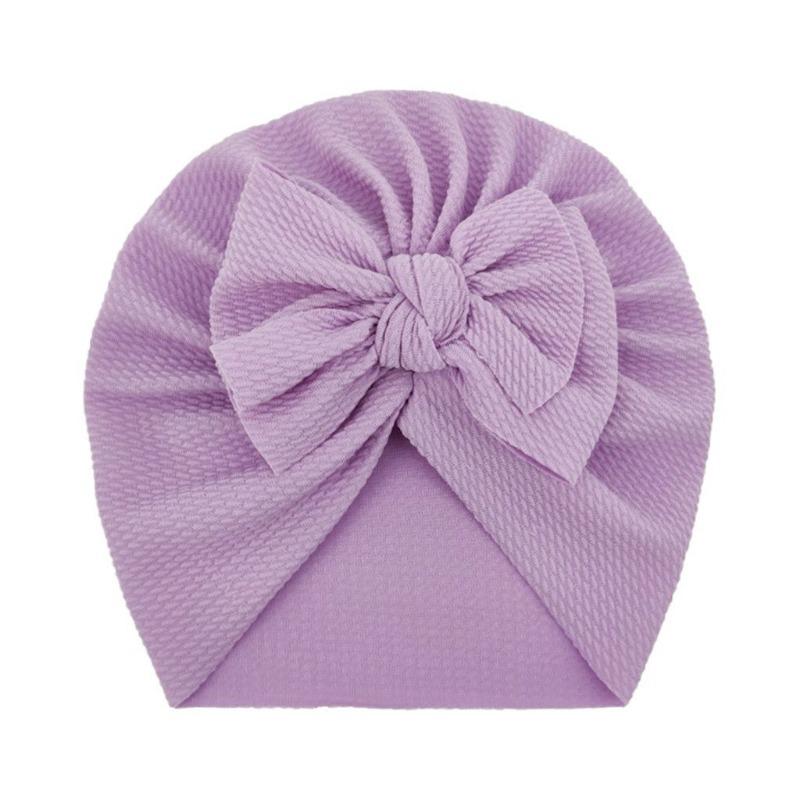 New baby spring and autumn thin threaded bow hat, cute girl pullover hat, children's hat
