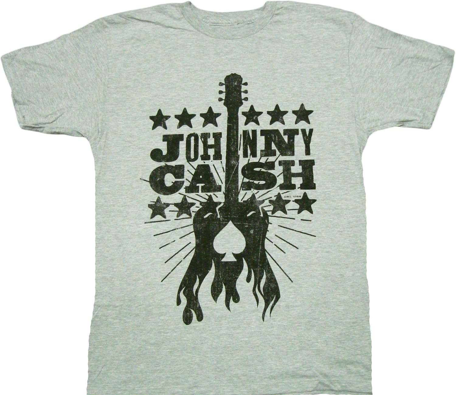 

Johnny Cash Men s Woodcut Guitar Short Sleeve Gray T-Shirt ZRJC1304 5XL різнокольоровий