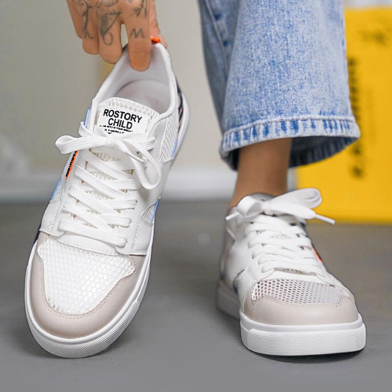Hvite sportssko for menn Fritidssko Street Style løpesneakers Sko for studenter Overstore vintersko Høytopp