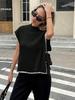 Women's Sleeveless Color Block Sweater Vest with Bow Tie Design (2026)