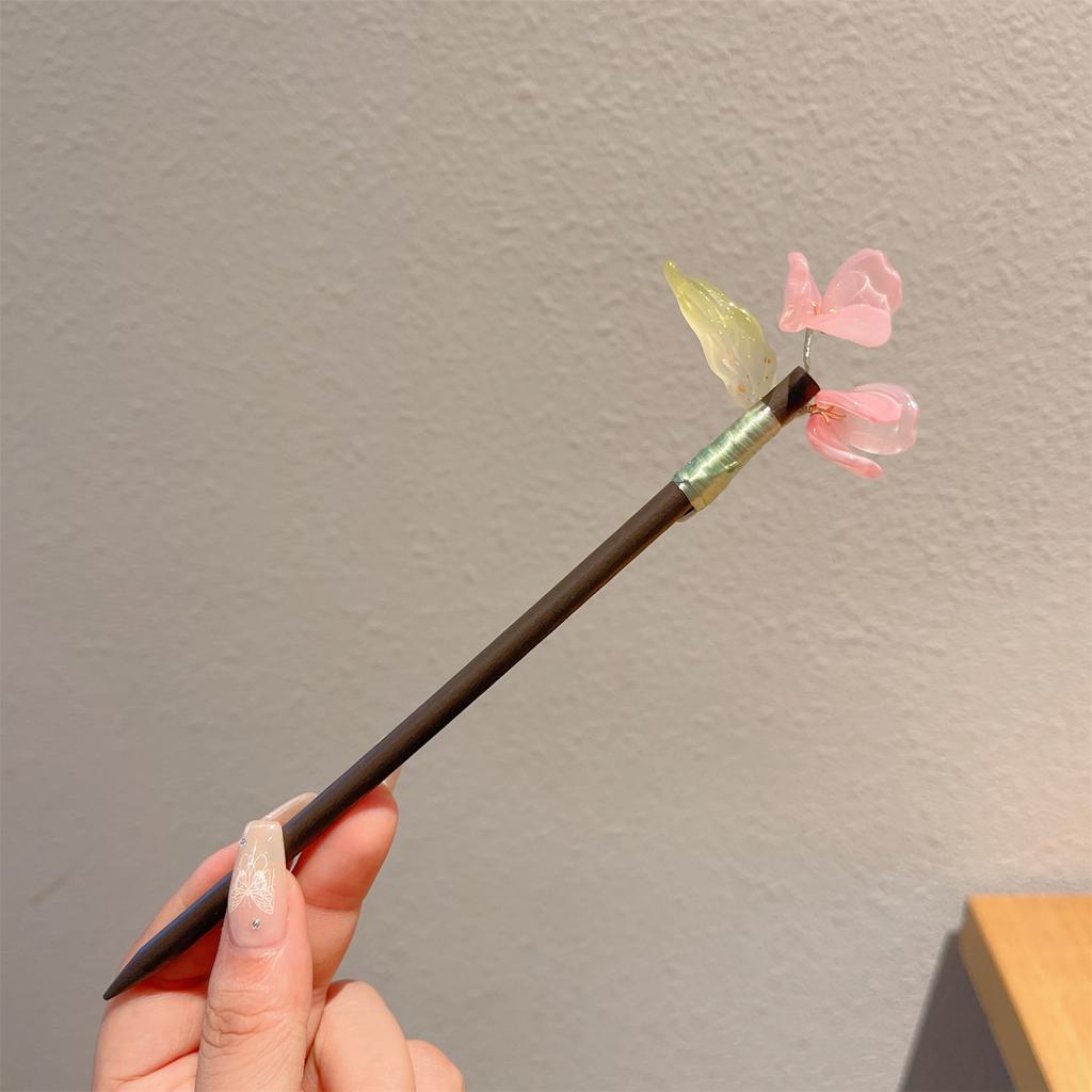 Wooden New Chinese Style Hairpin Women's Ancient Style Horse Face Skirt Accessories High-End Hanfu Step Rocking Women Hair Stick