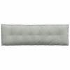 Back Cushion Light Grey 160 x 50 cm Cord Fabric