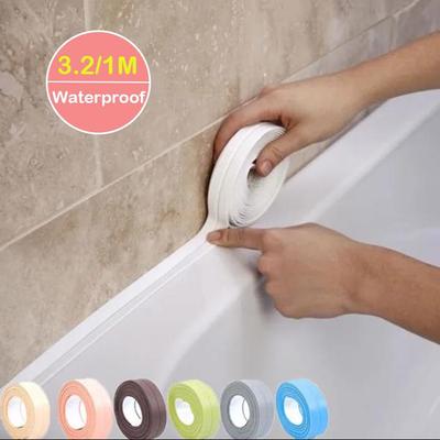 3.2/1M Waterproof Wall Sticker Self Adhesive PVC Sealing Tapes Sink Stove Crack Strips For Kitchen Bathroom Bathtub Corner Sealant Tape ZPG