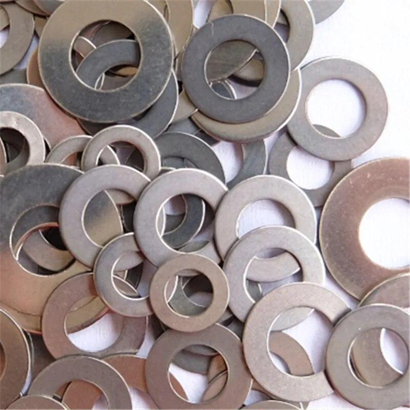 50pcs/lot Outdoor Knife Main Shaft 420C Plus Hard Stainless Steel Flat Gasket Folding Knife Gasket Accessories