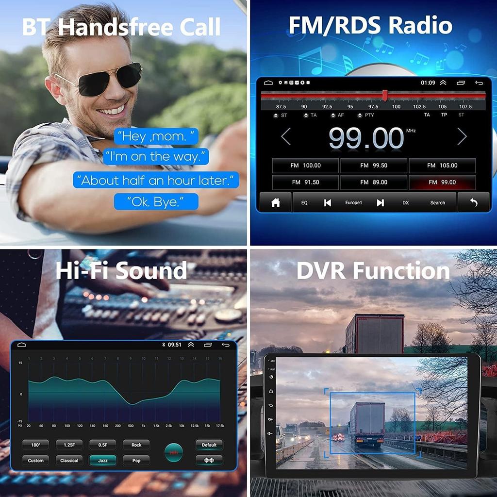 9'' HD Touch Screen Radio for Honda Civic 2016-2025 with Bluetooth, GPS, WiFi, Backup Camera