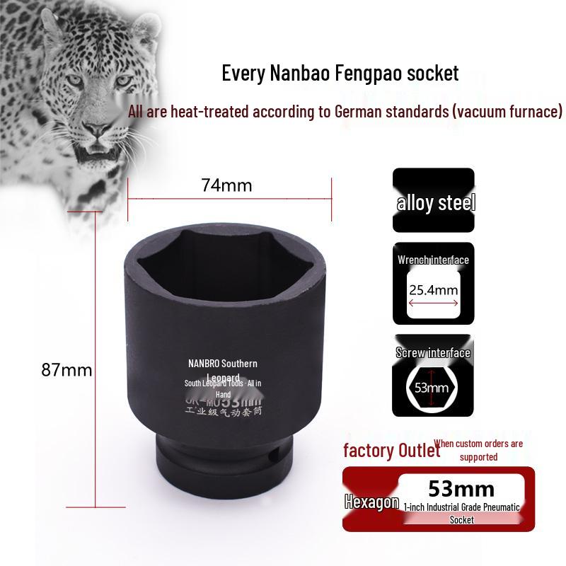 Industrial Grade Heavy Duty 1-Inch Pneumatic Hex Socket for Truck Tires