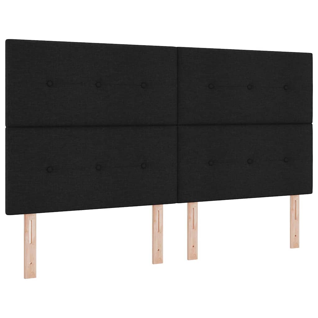 Box Spring Bed with Mattress Black 180 x 200 cm Fabric