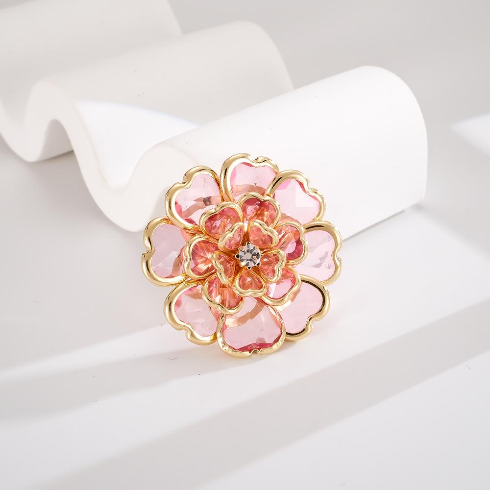 Handmade Acrylic Camellia Rhinestone Garment and Jewelry Decorations