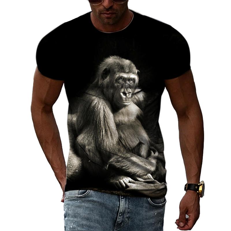 

Хип-хоп тренд Harajuku 3D принт с животным рисунком мужские футболки летние модные повседневные индивидуальные футболки с круглым вырезом и короткими рукавами 5XL