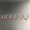 Men Stainless Steel Open Cuff Ring Segment Ring Body Piercing Jewelry Round Rings(Size:25mm,28mm, 30mm, 32mm,35mm, 40mm)