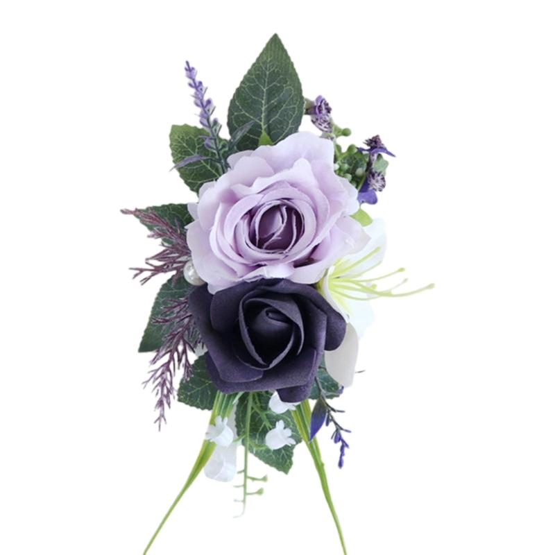 Wedding Boutonnieres Artificial Flower Arrangement for Wedding Reception Wedding Ceremony Engagement Decors