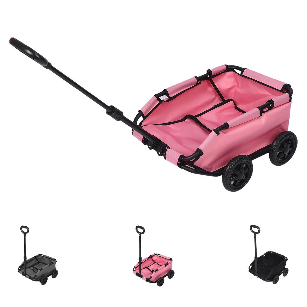 Haustierwagen Multifunktional Faltbar 4 Räder Ziehbar Haustierkarre Tragbar für Outdoor Camping Reisen