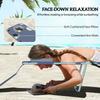 5 Position Adjustable Sun Lounger With Reading Hole And Side Pocket Grey