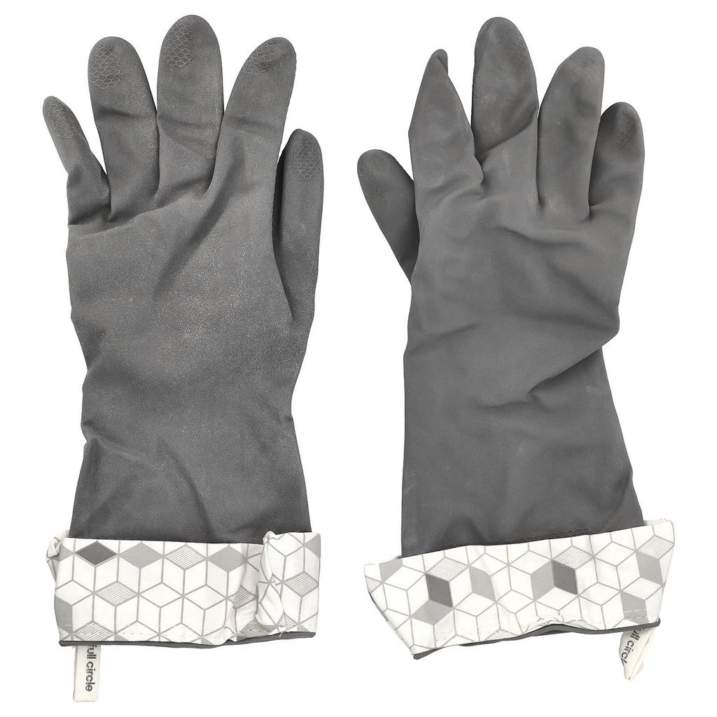 Natural latex cleaning gloves, gray, size S/M