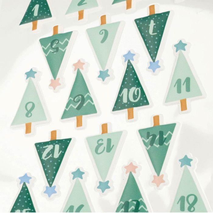 Stickers Puffies XL - Artemio - Woodsy Christmas - 24 pcs - Multicolore - Noël