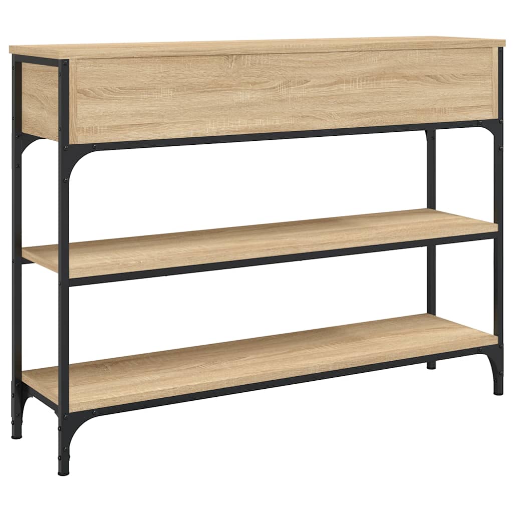 Consolle Rovere Sonoma 100x25x75 cm Pannello a Base di Legno