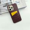 Crocodile pattern is suitable for Apple 15/17/16 mobile phone case insert card 16pro change bag 16promax portable 7