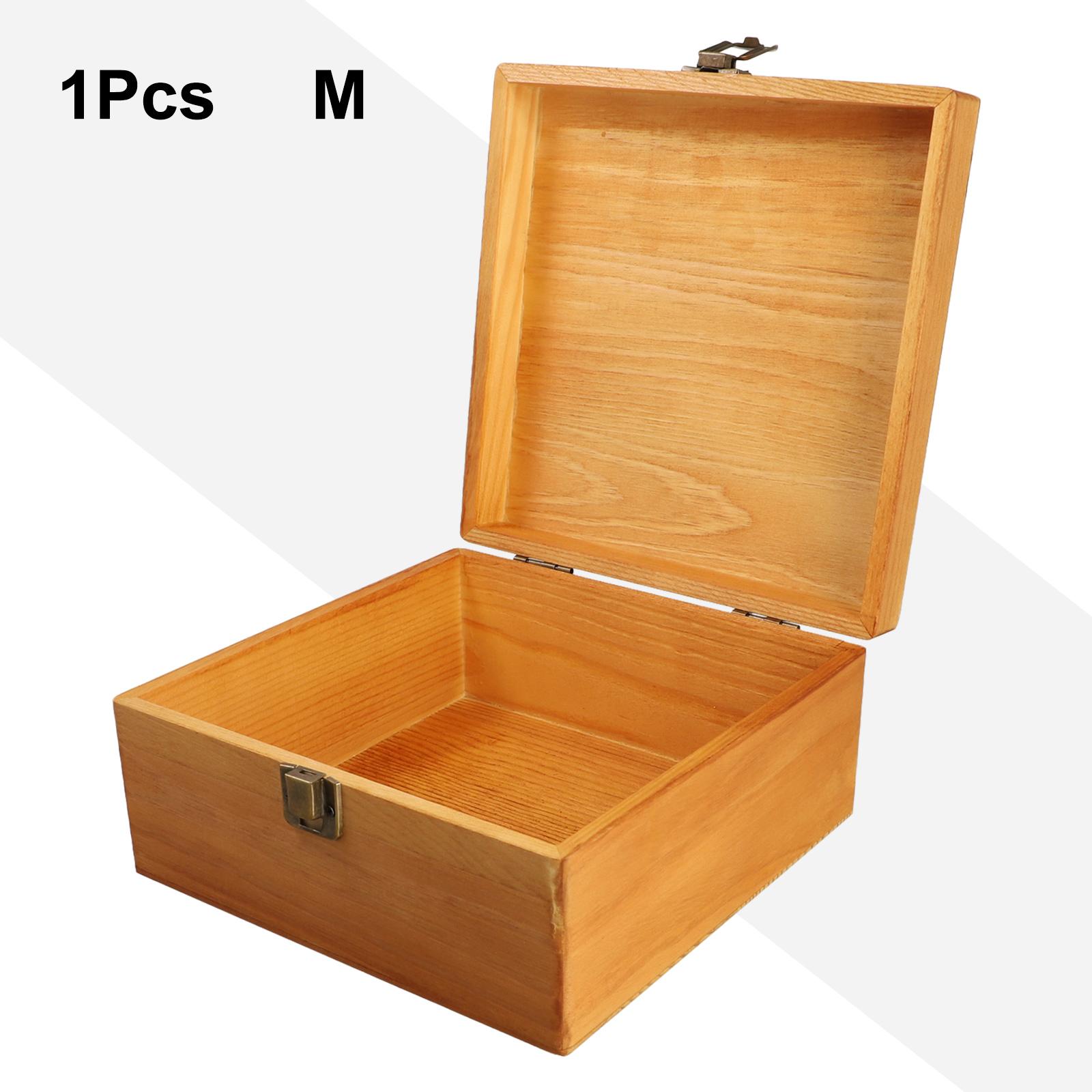 

Деревянный ящик для хранения Сосна Прямоугольный Откидной Массив дерева Подарочная коробка Ручная работа Ремесло Кейс Органайзер Контейнер Кейс Для хранения дома Декор S14.5x14.5x10cm