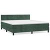 3141200 vidaXL Divan Bed and Mattress Dark Green 180x200cm Velvet