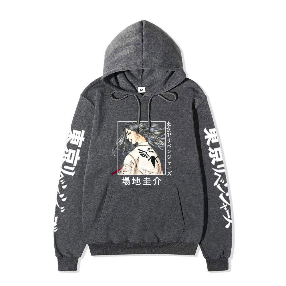 Tokyo Revengers Baji Keisuke Unisex Fleece Hoodie Autumn Winter Anime Character Print Long Sleeve Casual Pullover Sweatshirt