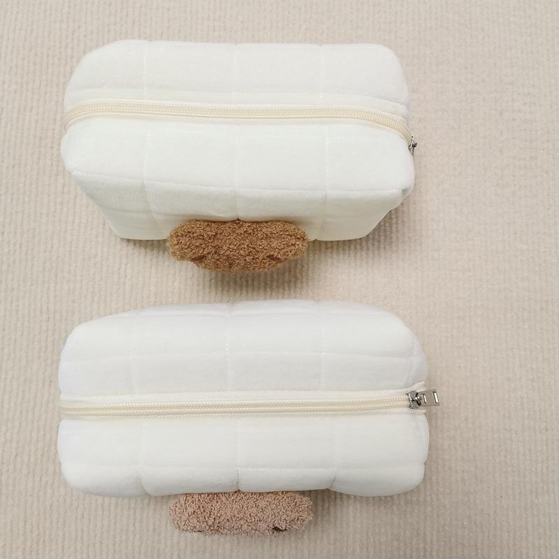 Cute Bear Baby Toiletry Bag Make Up Cosmetic Bags Portable Diaper Pouch Baby Items Organizer Reusable Cotton Cluth Bag for Mommy