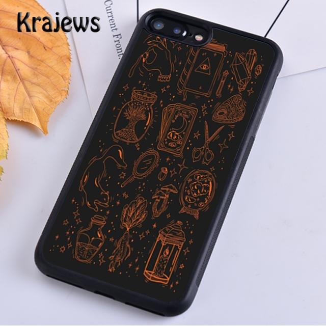 Krajews Hexe Hexerei Weiche Telefon Fall Abdeckung Für iPhone 14 5 SE 6s 7 8 plus X XR XS 11 12 13 pro max Samsung S21 S22ultra Plus