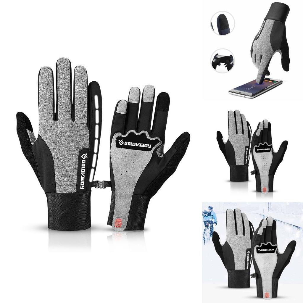 Comfortable Men Winter Warm Windproof Waterproof Anti-slip Thermal Touch Screen Gloves For Outdoor Use