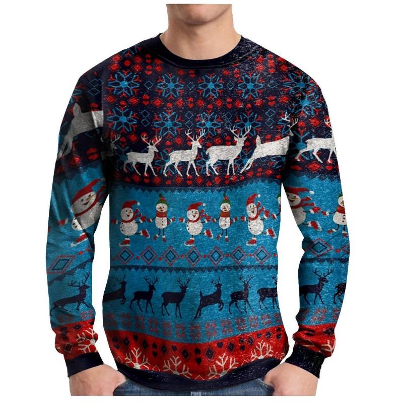 Spring And Autumn Jesus Christmas T Shirt Kids Boy Print Streetwear Men's Outdoor Pullover Long Sleeve Top Clothes